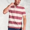 Clooney Pink Hooped Short Sleeve Rugby Shirt