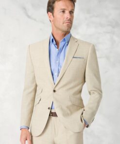 Tailored Fit Constable Natural Linen Blend Suit Jacket