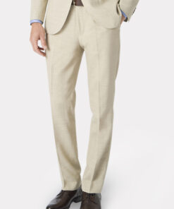 Tailored Fit Constable Natural Linen Blend Suit Trouser