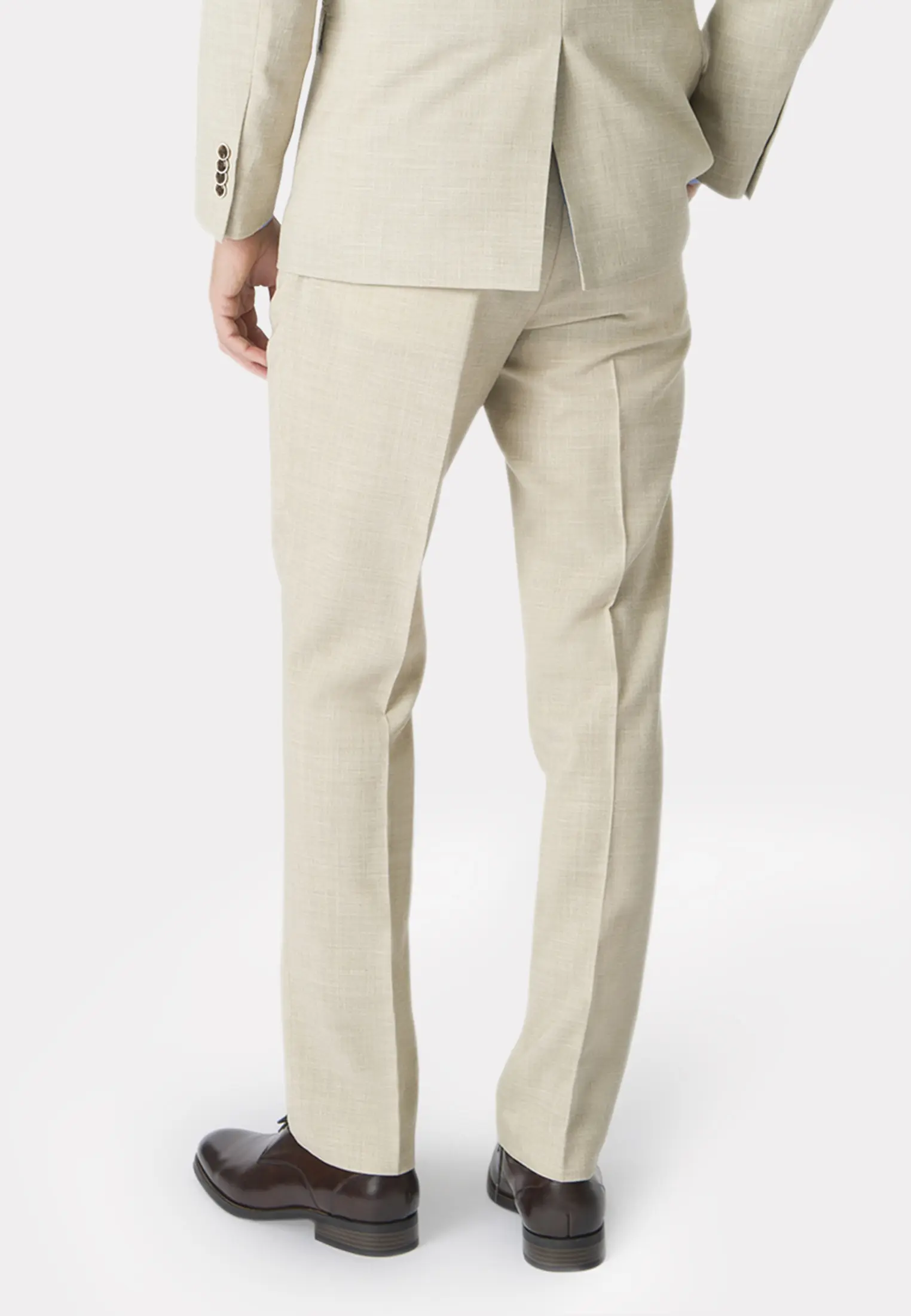 Tailored Fit Constable Natural Linen Blend Suit Trouser - Image 2