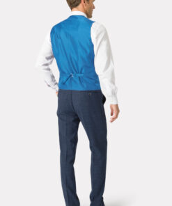 Alternative view of Tailored Fit Constable Navy Linen Blend Waistcoat