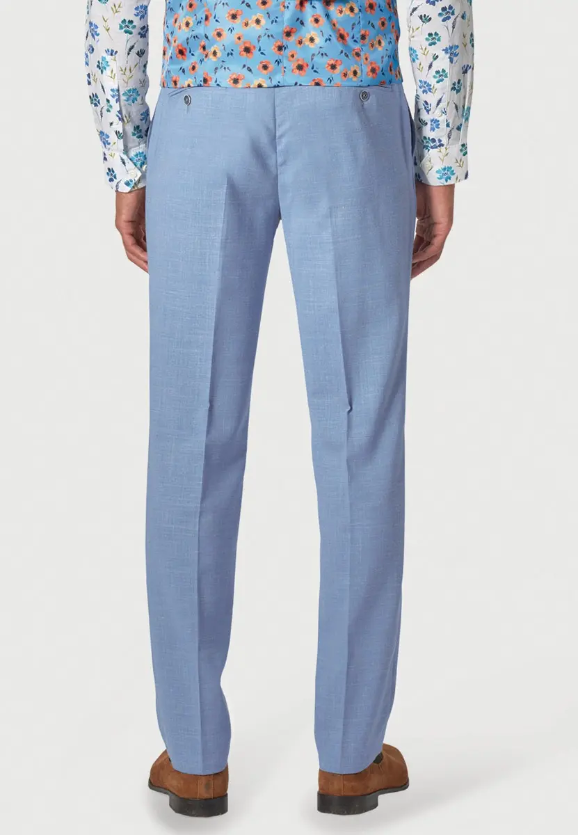 Tailored Fit Constable Sky Linen Blend Suit Trouser - Image 2