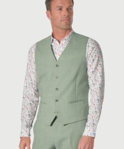 Tailored Fit Constable Sage Suit Waistcoat