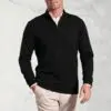 Copenhagen Black Cotton Merino Zip Neck Jumper