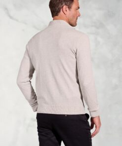 Alternative view of Copenhagen Stone Cotton Merino Zip Neck Jumper