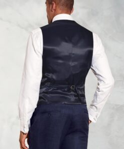 Alternative view of Tailored Fit Felton Navy Overcheck Suit Waistcoat