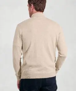 Alternative view of Cornwall Stone Cotton Merino Roll Neck Jumper