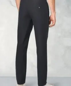 Alternative view of Regular Fit Cowdrey Navy Linen Cotton Stretch Drawcord Trouser
