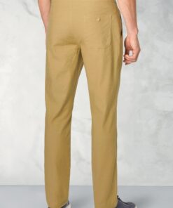 Alternative view of Regular Fit Cowdrey Sand Linen Cotton Stretch Drawcord Trouser