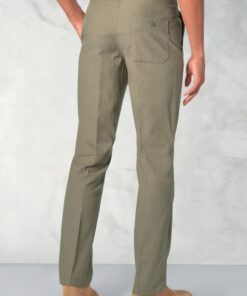 Alternative view of Regular Fit Cowdrey Khaki Linen Cotton Stretch Trouser