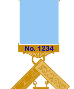 Craft Past Master Breast Jewel -blue Enamel Lodge Name &  Number On Gilt Bars