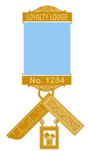 Craft Past Master Breast Jewel - Engraved Name &  Number On Bars