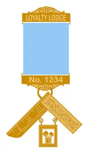 Craft Past Master Breast Jewel - Engraved Name &  Number On Bars