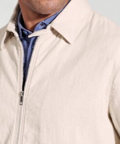 Alternative view of Craig Ecru Linen Blend Harrington Jacket