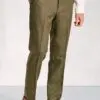 Regular Fit Dalton Olive Check Wool Suit Trouser