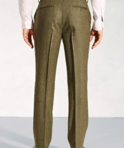 Alternative view of Regular Fit Dalton Olive Check Wool Suit Trouser