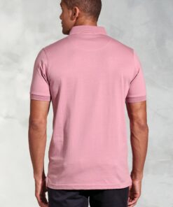 Alternative view of Damon Pink Pure Cotton Jersey Polo Shirt