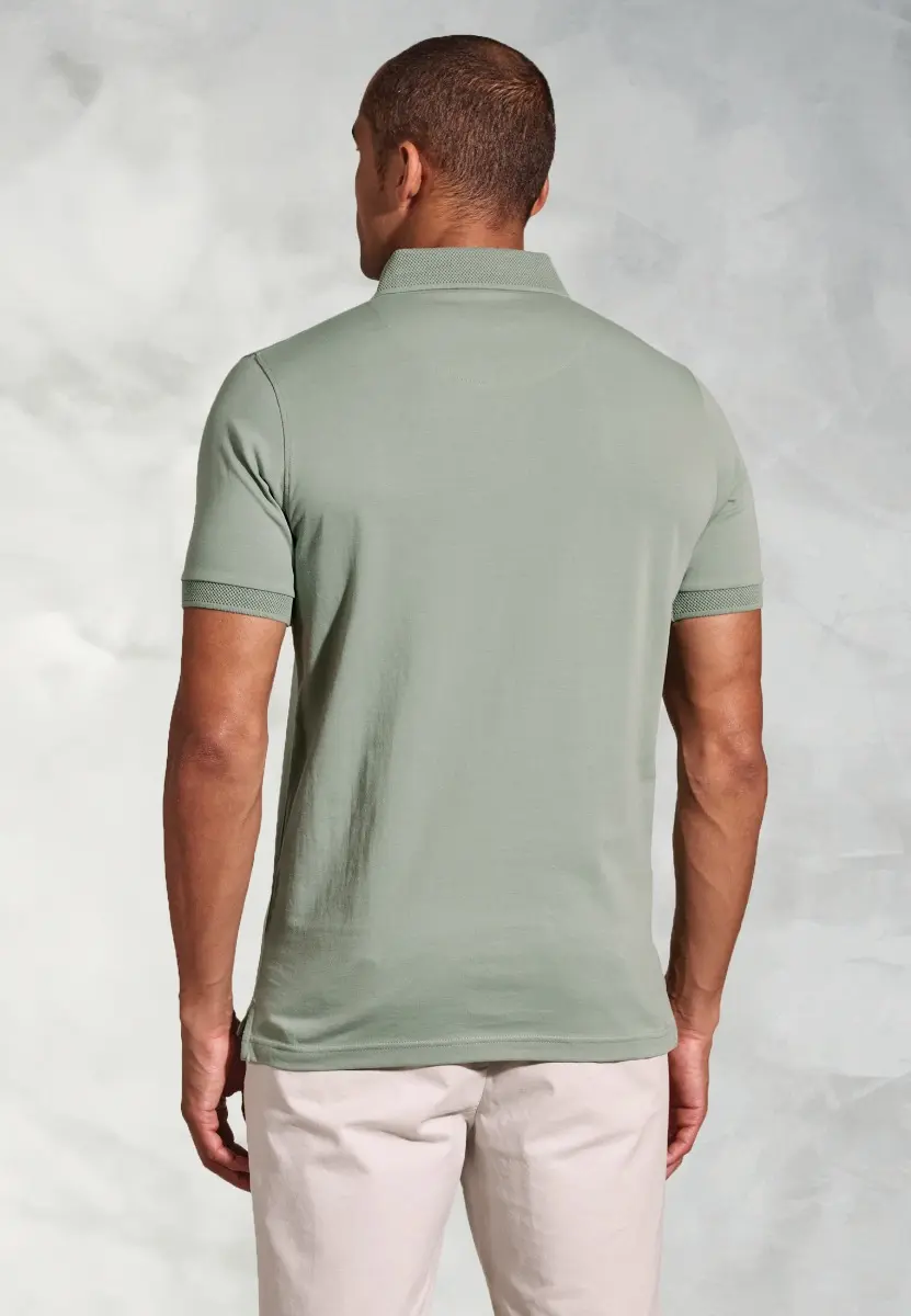 Damon Sage Pure Cotton Jersey Polo Shirt - Image 2