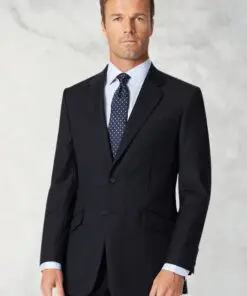 Regular Fit Dawlish Navy Herringbone Wool Suit Jacket