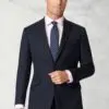 Tailored Fit Dawlish Navy Birdseye Wool Suit Jacket