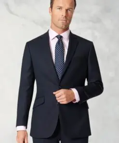 Regular Fit Dawlish Navy Birdseye Wool Suit Jacket