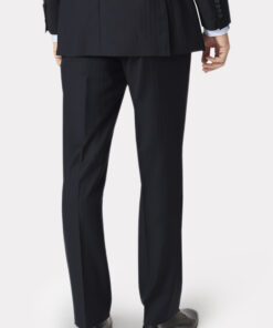 Alternative view of Regular Fit Dawlish Navy Herringbone Wool Suit Trouser