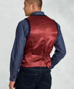 Alternative view of Dettori Navy Wool Blend Waistcoat