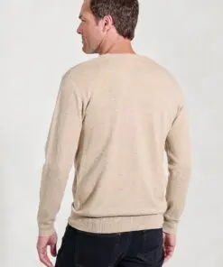 Alternative view of Devon Stone Cotton Merino Crew Neck Jumper