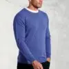 Devon Electric Blue Cotton Merino Crew Neck Jumper