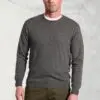 Devon Charcoal Cotton Merino Crew Neck Jumper