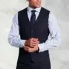 Tailored Fit Navy Waistcoat