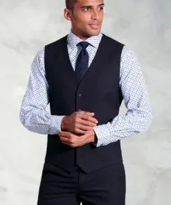 Tailored Fit Navy Waistcoat