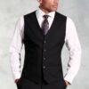 Tailored Fit Black Waistcoat