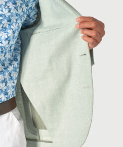 Alternative view of Tailored Fit Doherty Mint Cotton Linen Herringbone Jacket