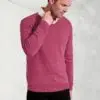 Dorset Raspberry Cotton Merino V-Neck Jumper