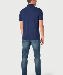 Alternative view of Drysdale Pure Cotton Harlequin Pique Polo Shirt
