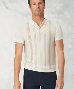 Duke Ivory Merino Wool Polo Shirt