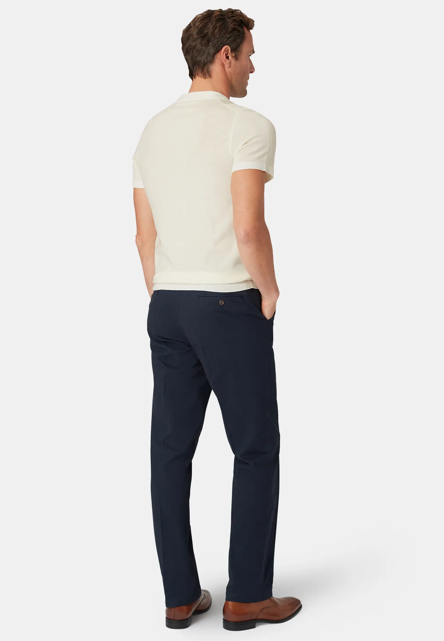 Duke Ivory Merino Wool Polo Shirt - Image 2