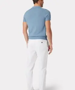Alternative view of Duke Sky Blue Merino Wool Polo Shirt