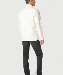 Alternative view of Dwight Off White Pure Cotton Cavalry Twill Overshirt