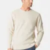 Earby Ecru Cotton Crew Neck Jumper