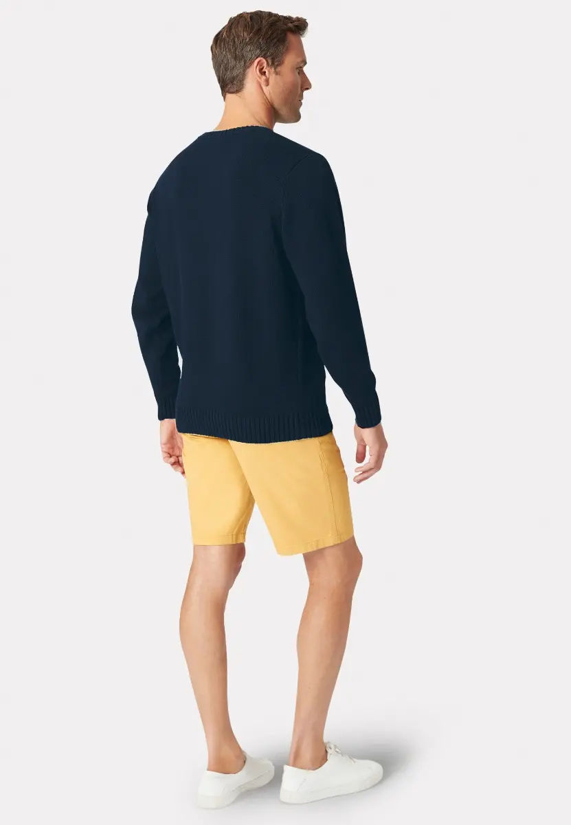 Earby Navy Cotton Crew Neck Jumper - Image 2