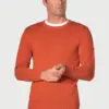 Earby Paprika Cotton Crew Neck Jumper