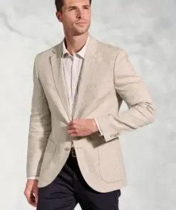 Tailored Fit Eastwood Sand Pure Linen Jacket
