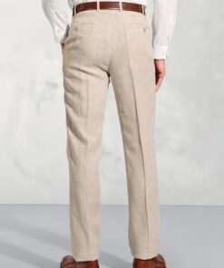 Alternative view of Tailored Fit Eastwood Sand Pure Linen Suit Trouser