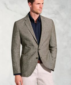 Tailored Fit Eastwood Khaki Pure Linen Jacket