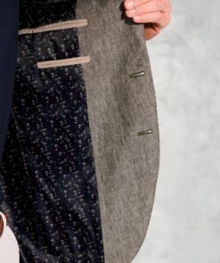 Alternative view of Tailored Fit Eastwood Khaki Pure Linen Jacket