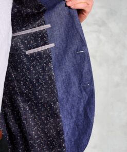 Alternative view of Tailored Fit Eastwood Blue Pure Linen Jacket