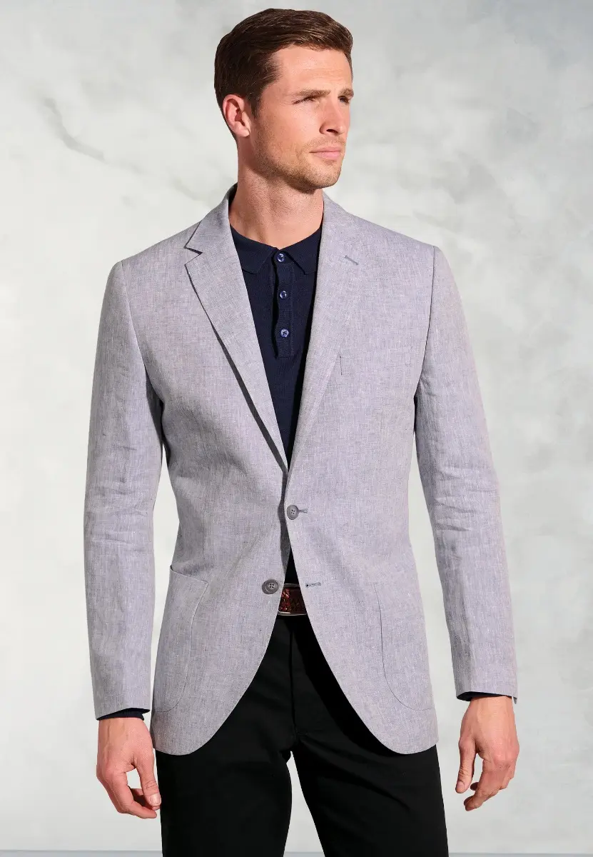 Tailored Fit Eastwood Light Blue Pure Linen Jacket