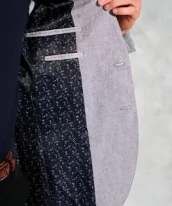 Alternative view of Tailored Fit Eastwood Light Blue Pure Linen Jacket